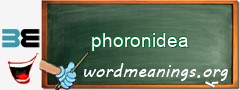 WordMeaning blackboard for phoronidea